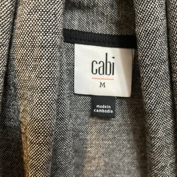 Cabi Style 3904 Scarf Front Waterfall Jacket size Medium Houndstooth Unlined - Picture 3 of 5